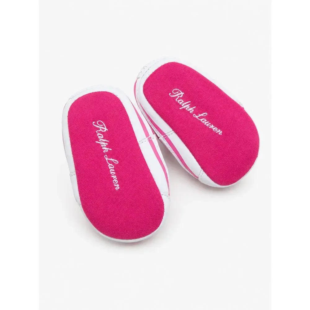 Ralph Lauren Baby Girls Pink Canvas Slip-On Shoes Sz US 1 New Without Tags NWOT